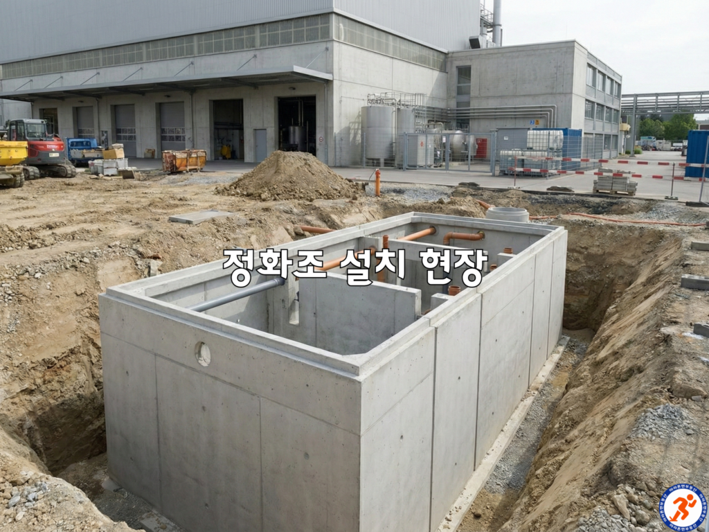 화성 공장 매매 관련 인프라 체크리스트 중 정화조 설치 현장 사진
