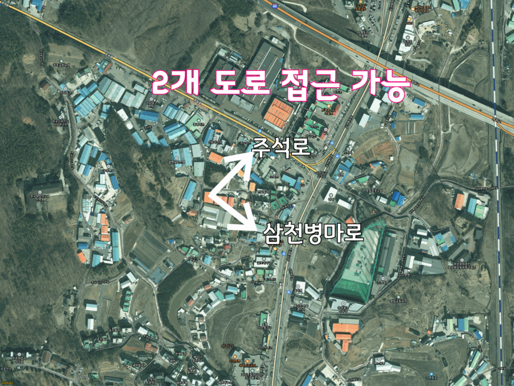 봉담IC와 가까운 왕림리 공장 위치 및 진입로